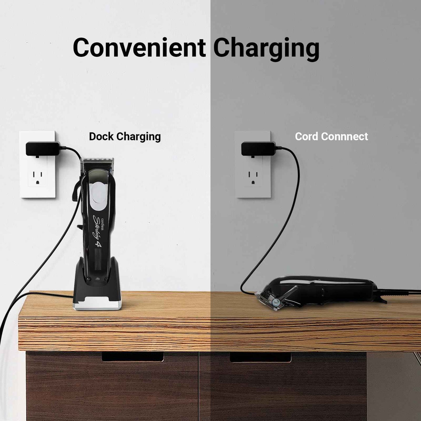 Charger for Wahl Professional Cordless Clipper, Charger Stand Compatible with Wahl, Sterling and 5-Star Cord Clippers 8148 8481 8591 81919 Replacement Parts 3801 Adapter (ONLY Charging Station Base)