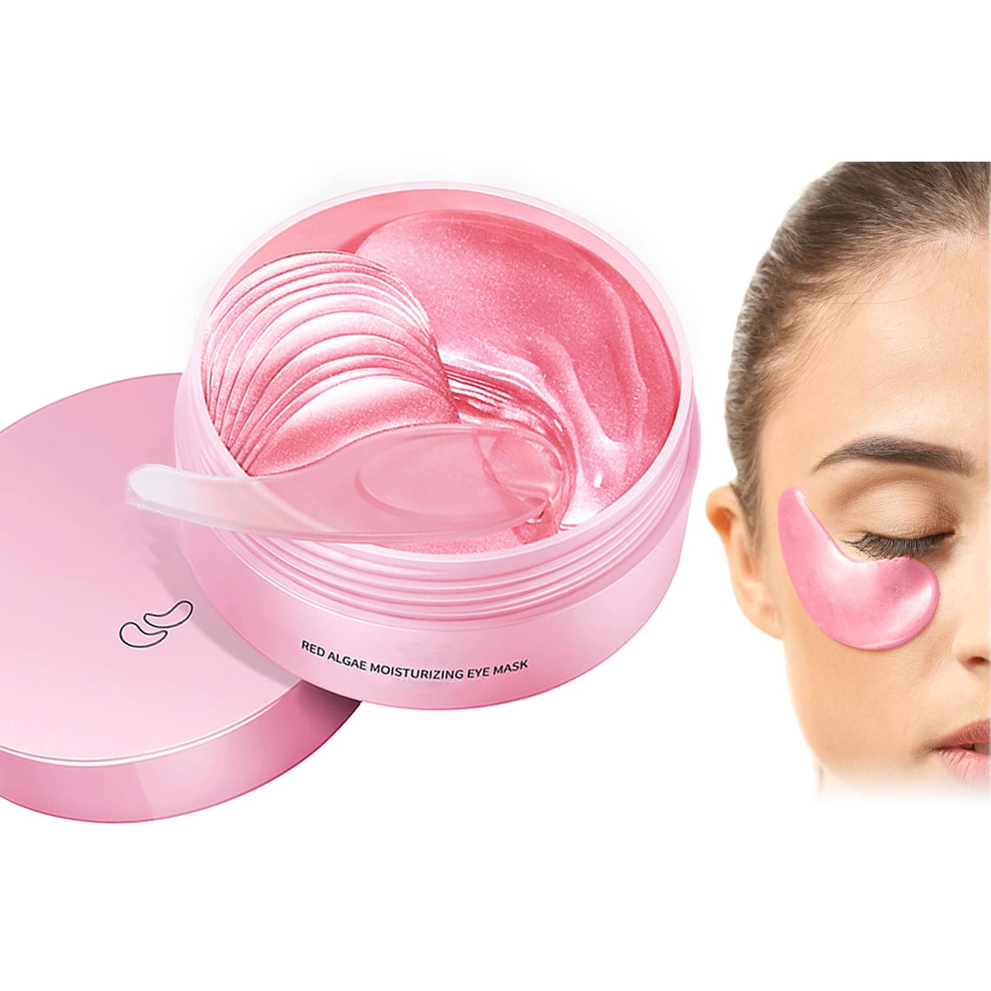 Fusang Under Eye Patches for Puffy Eyes & Dark Circles Treatments- 30 Pairs - Moisturizing Eye Mask for Reducing Fine Line,Hydrating Under Eye Pads,Improve Smooth Wrinkles and Under Eye Bags(Pink)