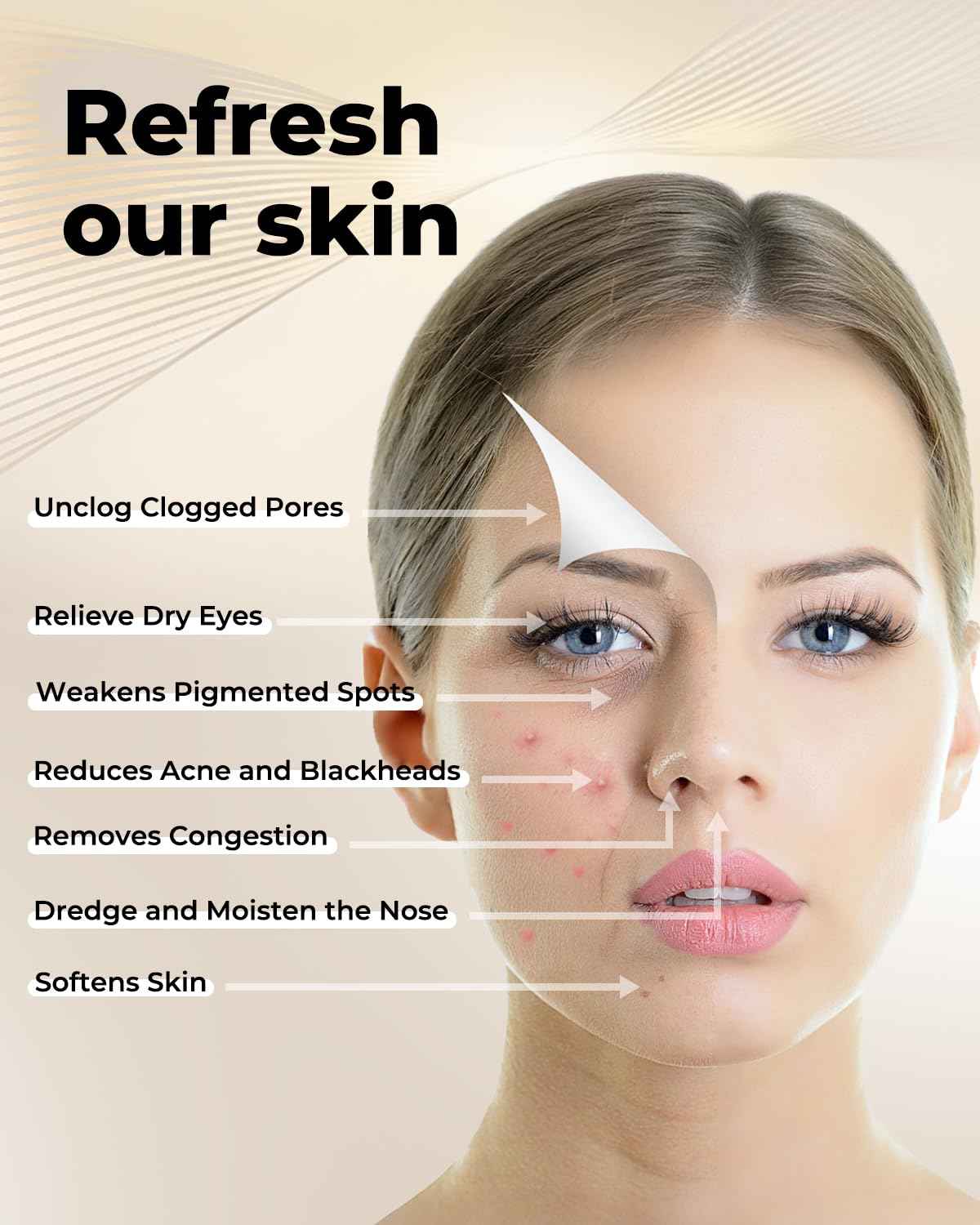 Kingsmile Facial Steamer for Face, 3 in 1 Face Steamer for Facial Deep Cleaning, Compact Nano Steamer - Aromatherapy, Adjustable Nozzle Warm Steam for Home SPA, Face Steamer for Sinuses with Hairband