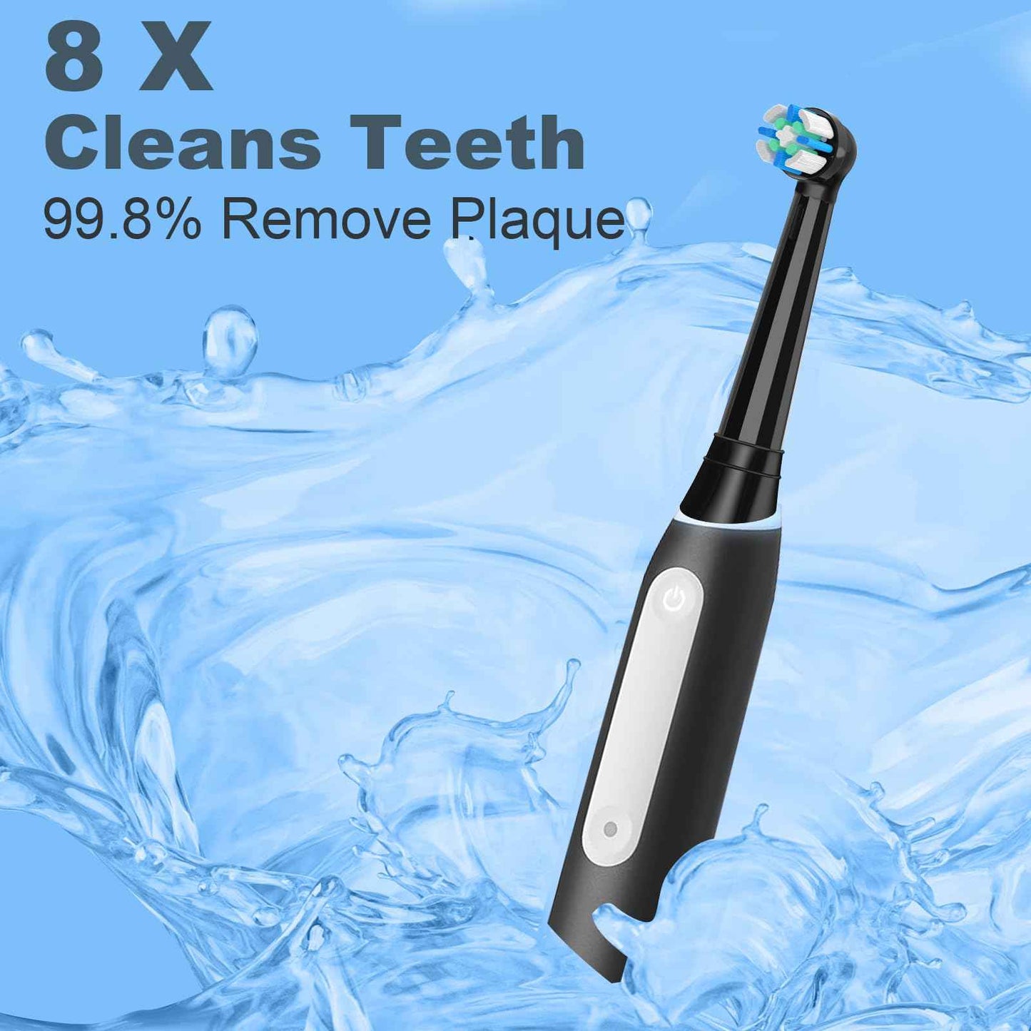 10 Pack IO Replacement Heads Compatible with Oral B IO 2/3/4/5/6/7/8/9/10/Deep Clean Series Electric Toothbrushes, Brush Heads Compatible with Oral B iO (Black)