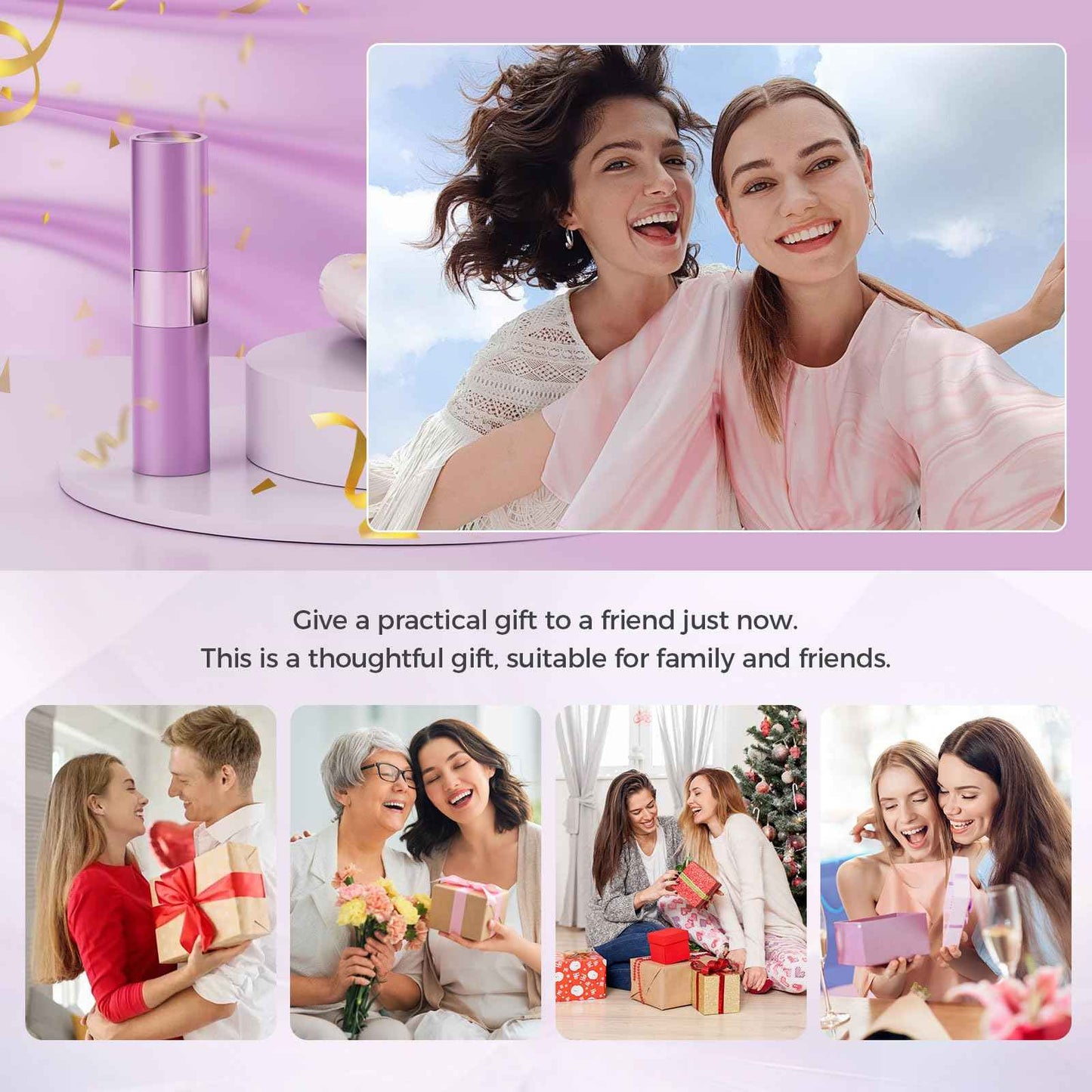 Augwontior Travel Perfume Bottle Refillable, Mini Cologne Travel Size Bottle, Empty Perfume Atomizer, Portable Atomizer Sprayer Dispenser with 3 Sets of Filling Tools (8ml, 3 Pack)