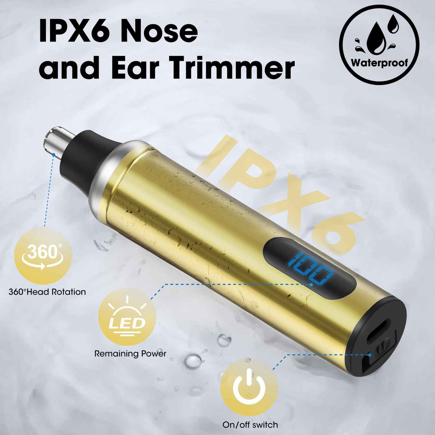 Suttik Professional Hair Clippers for Men, Barber Clippers and Trimmers Set, Foil Shavers for Men, 4 in 1 Cordless Hair Clippers Set Hair Cutting Kit Barber kit with LED Display