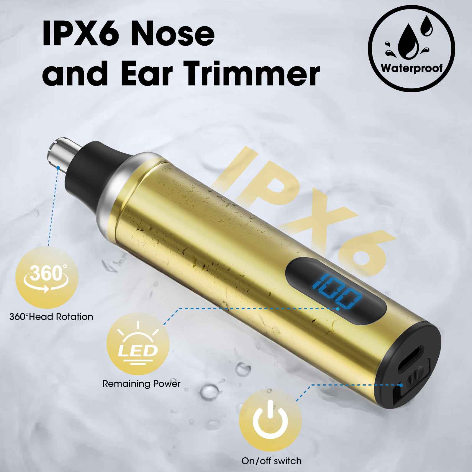 Suttik Professional Hair Clippers for Men, Barber Clippers and Trimmers Set, Foil Shavers for Men, 4 in 1 Cordless Hair Clippers Set Hair Cutting Kit Barber kit with LED Display