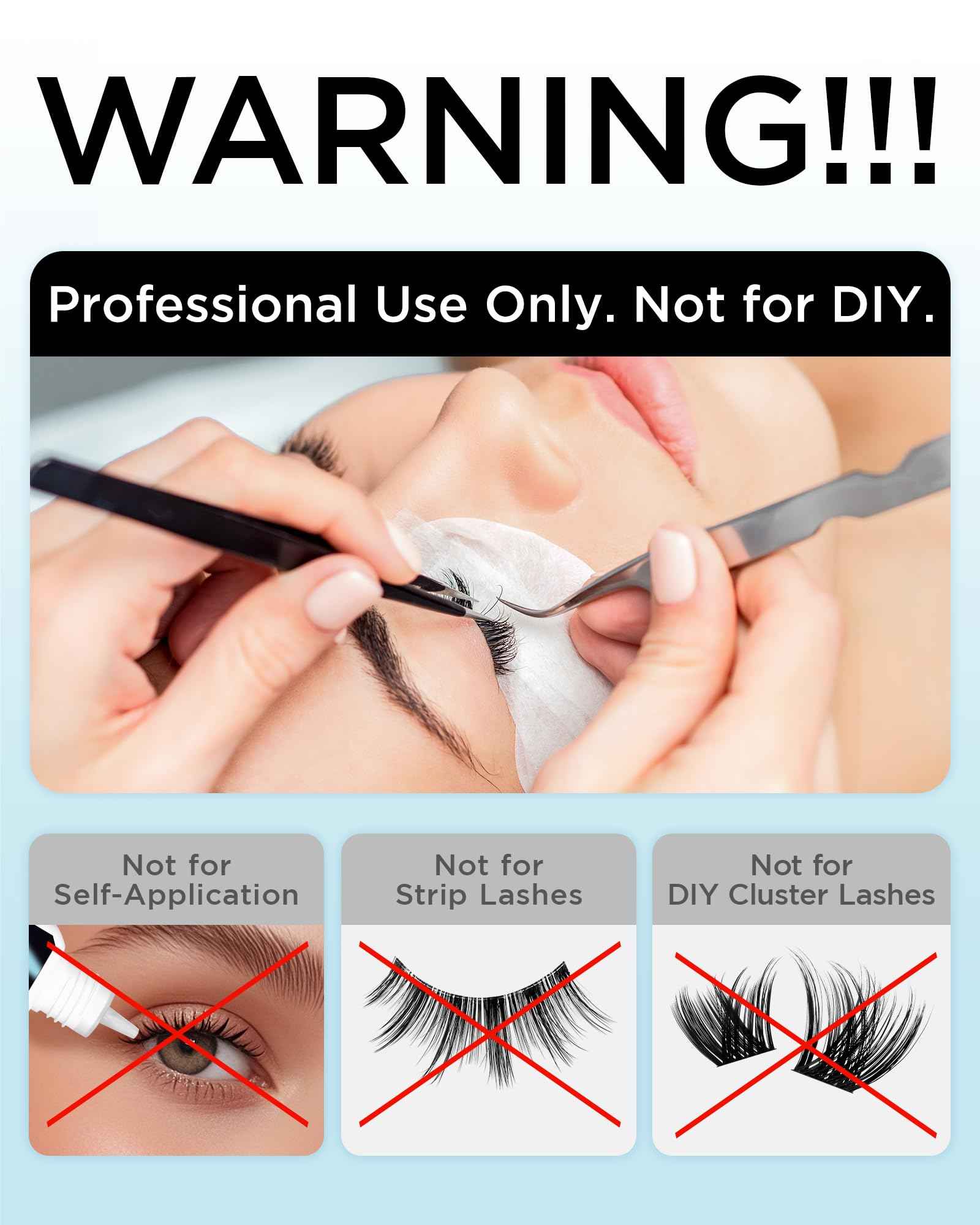 BEYELIAN Sensitive Eyelash Extension Glue 0.17fl.oz/5ml / 0.5Sec Drying Time/Retention – 7-8 Weeks/Black Adhesive/Hypoallergenic Formaldehyde-Free Lash Extension Glue for Professional Use Only