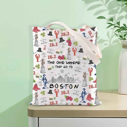 Boston Trip Makeup Bag Boston Souvenir Gift Boston Travel Bag Boston Housewarming Gift Boston Vocation Gifts Massachusetts Gift (Boston tote)