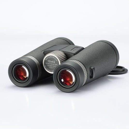 10×42 UHD Binoculars for Adults High Powered with ED Glass- Ultra Wide Angle Large View Binoculars with Clear Low Light Vision - Lightweight Waterproof Binoculars for Bird Watching Hunting Stargazing