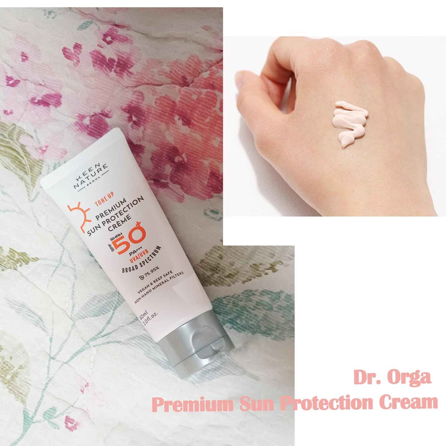 Mild-up sun cream, Korean Skin Care for Dr.O.r.g.a, Premium Sun Protection Cream SPF50+ PA+++,1.01fl.oz.