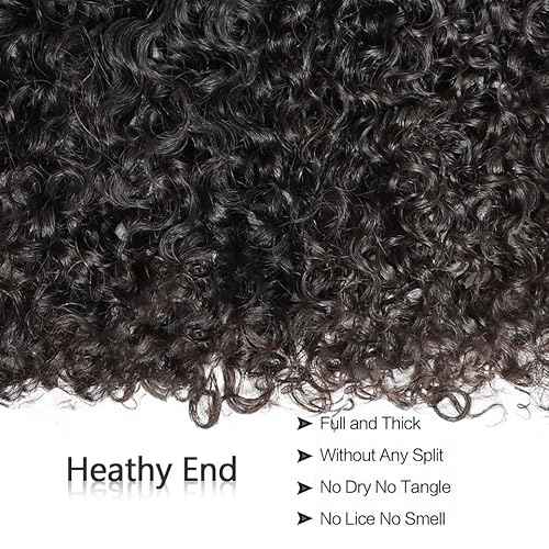 VIPbeauty Burmese Curly Human Hair Bundles One Curly Bundles Human Hair Unprocessed Burmese Raw Hair Extension Real Human Hair Natural Color Spiral Hair Weft Extensions Quick Weave Bundle 22 Inch