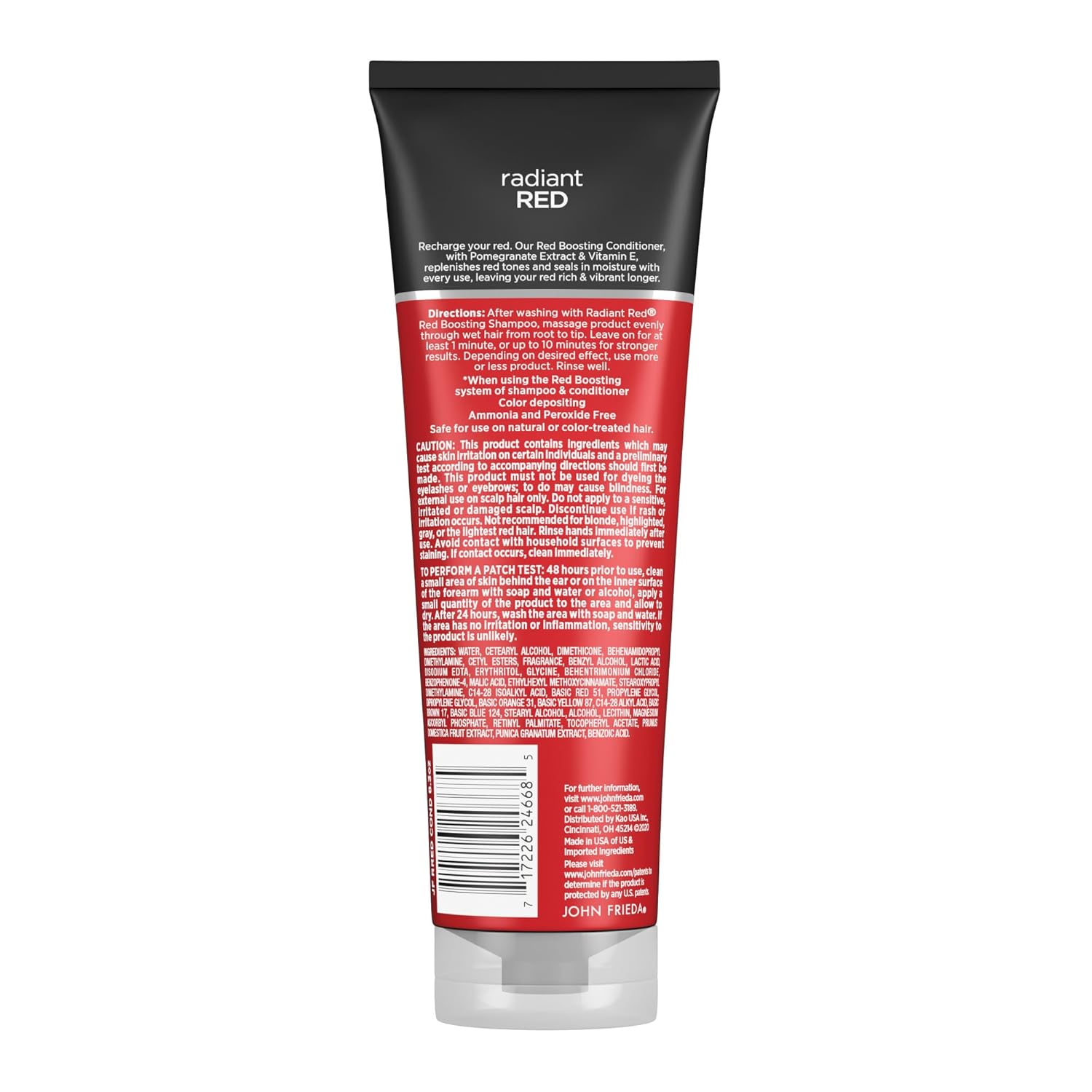 John Frieda Radiant Red, Color Boosting Conditioner, Hydrates and Enhances Red Tones with Pomegranate Extract and Vitamin E for Natural or Color-Treated Hair, 8.3 Oz