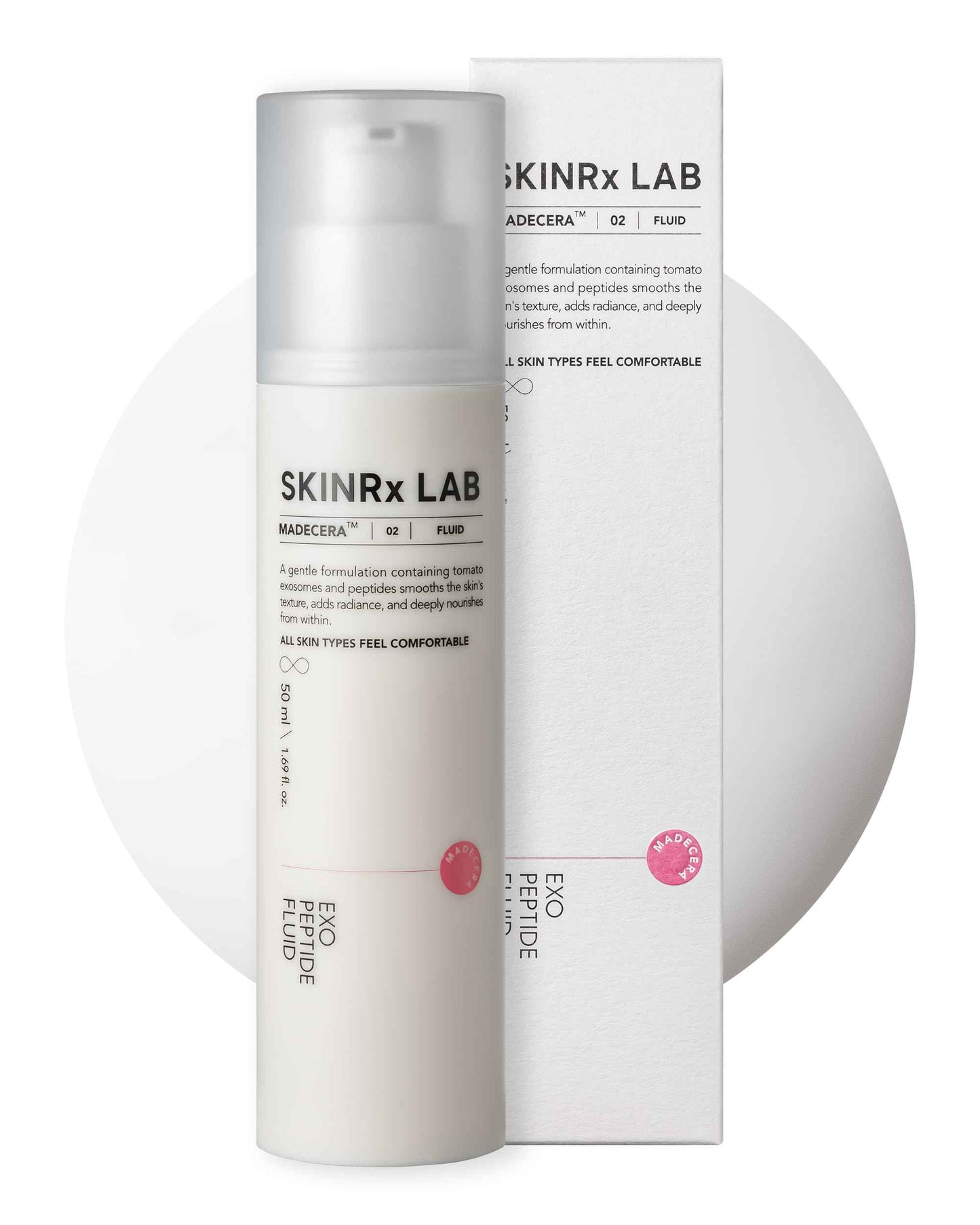 SKINRxLAB MadeCera Exo Peptide Fluid - Korean Anti-Aging Face Lotion with Ceramides, Peptides for Firming, Hydrating, Smoothing - Elasticity Boosting & Radiant Skin Complexion, 1.69 fl.oz.