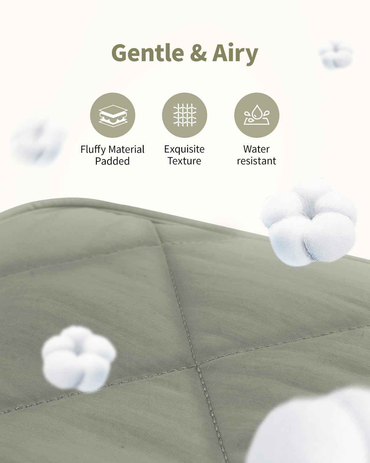 Narwey Travel Toiletry Bag for Traveling Women Travel Bag for Toiletries, Quilted Makeup Bag Cosmetic Make up Bags Medicine Bag for Girls (Sage Green)