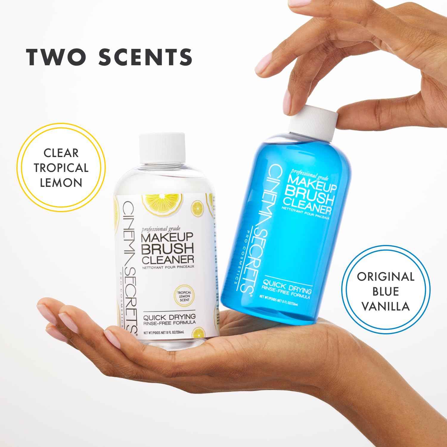 Cinema Secrets Original Blue Vanilla Makeup Brush Cleaner Spray - Professional Cleanser for Makeup Brushes - Quick-Drying, Rinse-Free Formula - Removes Stubborn Waterproof Make Up (6 fl oz)