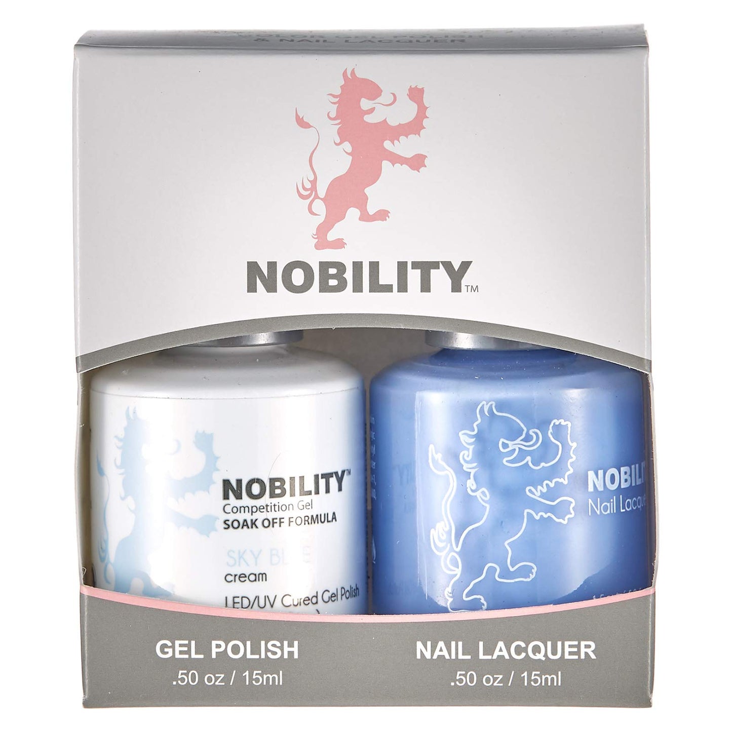 LeChat Nobility – Gel Polish & Nail Lacquer Set - Collection 2-5oz (Sky Blue NBCS063)