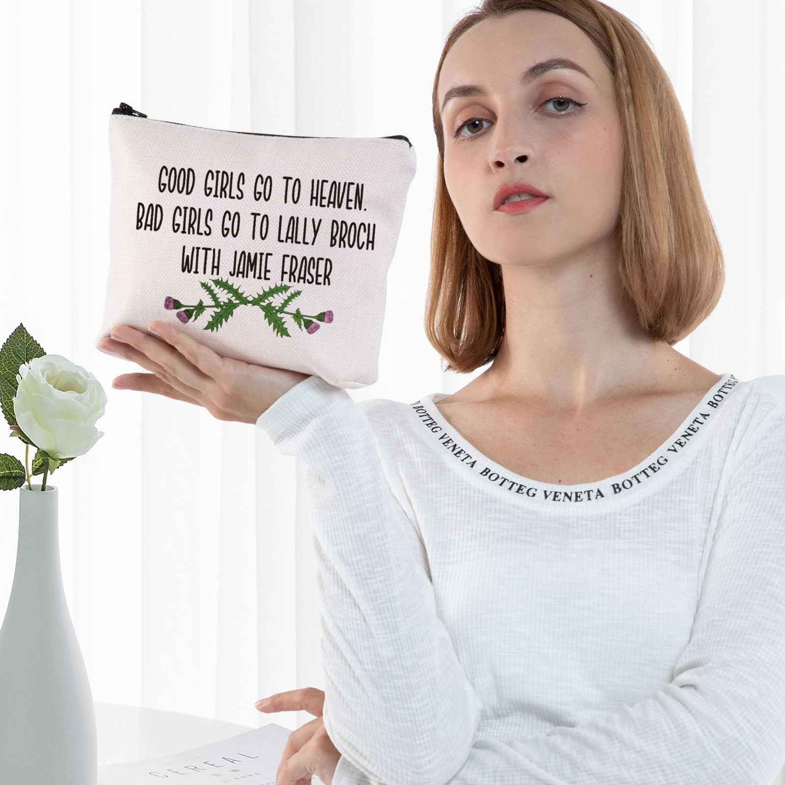 G2TUP Claire & Jamie Fraser Show Cosmetic Bag Jamie & Frank Fans Gift Good Girls Go To Heaven Bad Girls Go To Lally Broch With Jamie Fraser (Good Jamie MG)