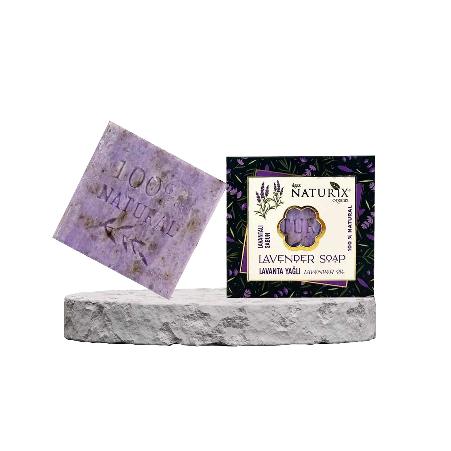 LIMOPA Lavender Organic Bar Soap Moisturizing Soap Made from Natural Oil | Hair Hand Face Body Bath Wash | Skin Care Cleanser Shampoo