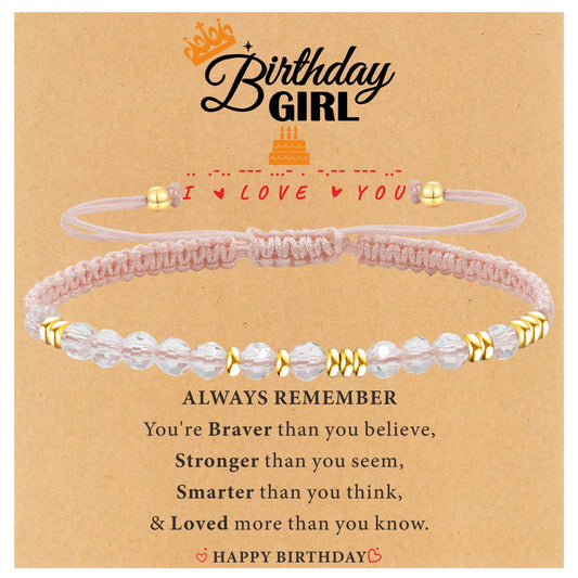 TAGOMEI Birthday Gifts for Girls Gifts for 10 Year Old Girl Gift Ideas Teen Girls 12 14 16 18 11 13 Happy Birthday Beaded Bracelets Gifts for Teen Girls Best Friend Birthday Gifts Morse Code Bracelets