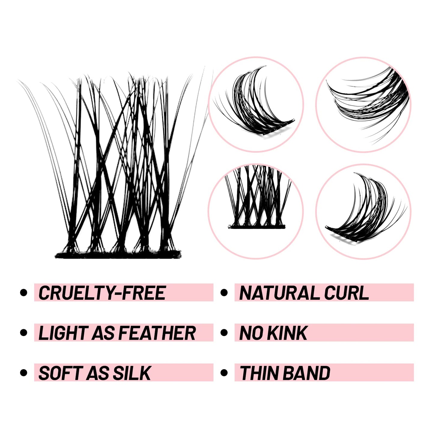 Cluster Lashes, Crislashes Lash Clusters 13 Rows, Resuable DIY Eyelash Extensions, Soft 78 PCS Cluster Eyelash Extensions at Home (F15 Mix 8-16mm)