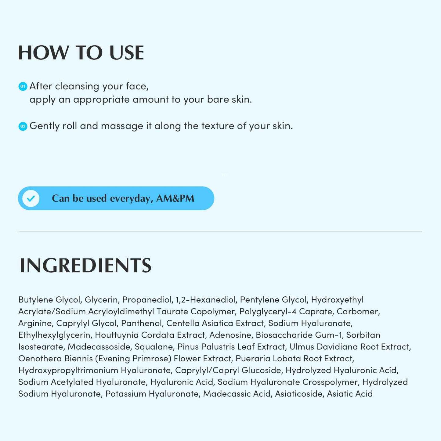 EQQUALBERRY Swimming Pool Ampoule - Hyaluronic Acid Serum for Glass Skin | Deep Hydration and Soothing with CICA Extracts | Korean Skin Care Serum, 1.69 Fl. Oz. 50ml