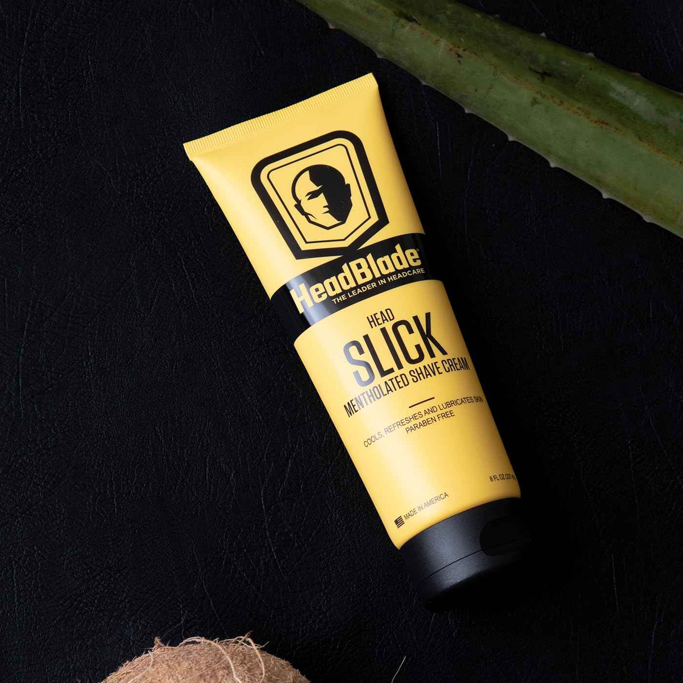 HeadBlade HeadSlick Shave Cream 8 oz for Smooth Headshaving for Bald Men, Helps with Irritation, Redness, & Razor Burn