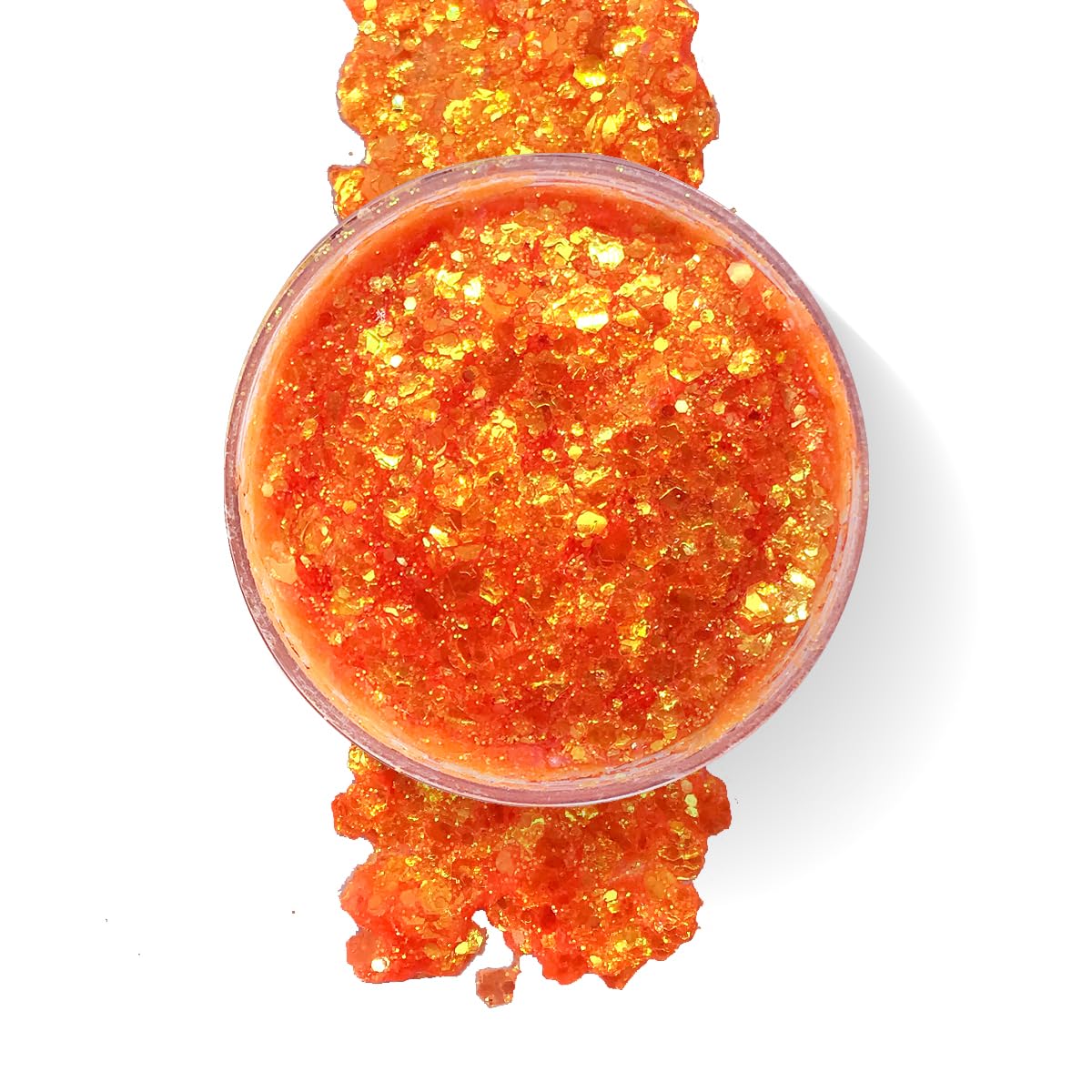 Neon Orange - Holographic Body Glitter Gel for Body, Face, Hair - Vegan & Cruelty Free - Electric Bliss Beauty (Neon Orange)