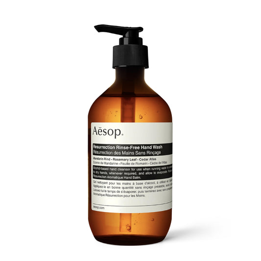 Aesop Resurrection Rinse-Free Hand Wash | Cleanse and Hydrate Without Water | Alcohol Based Formulation | 16.9 oz