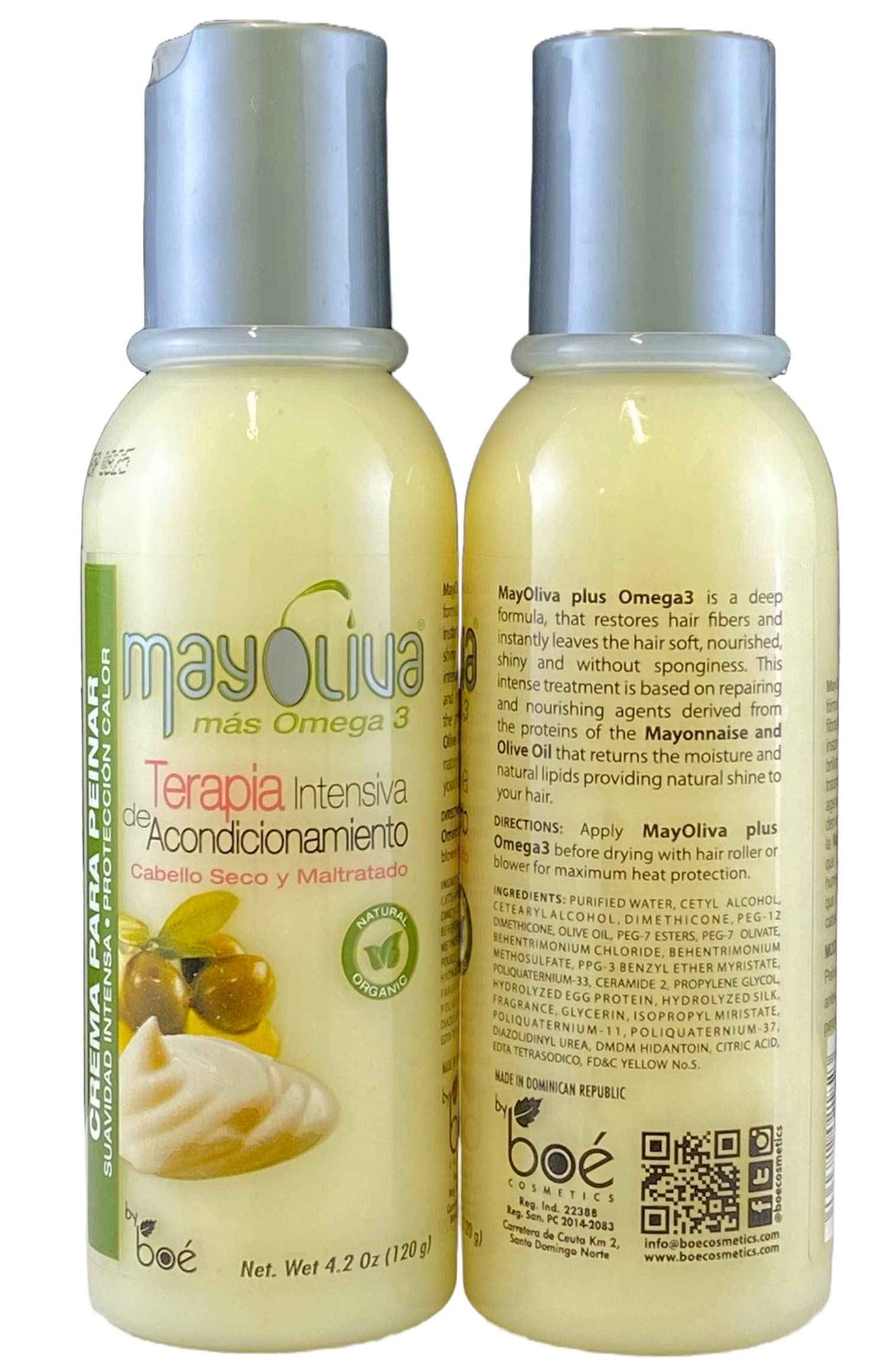 Mayoliva 4in1 Hair Repair Combo Set - Shampoo 11 oz, Leave-In 4.2 oz, Treatment 8.5 oz, Shine Drops 2 oz - Olive Oil & Mayonnaise Protein System - Deep Moisture, Anti-Frizz, Shine & Repair