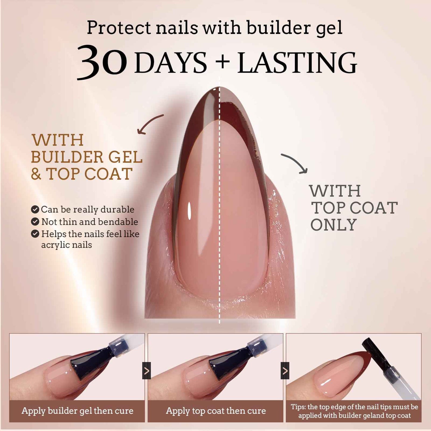 btartboxnails XCOATTIPS French Gel Nails Nail Gel for Nail Tips