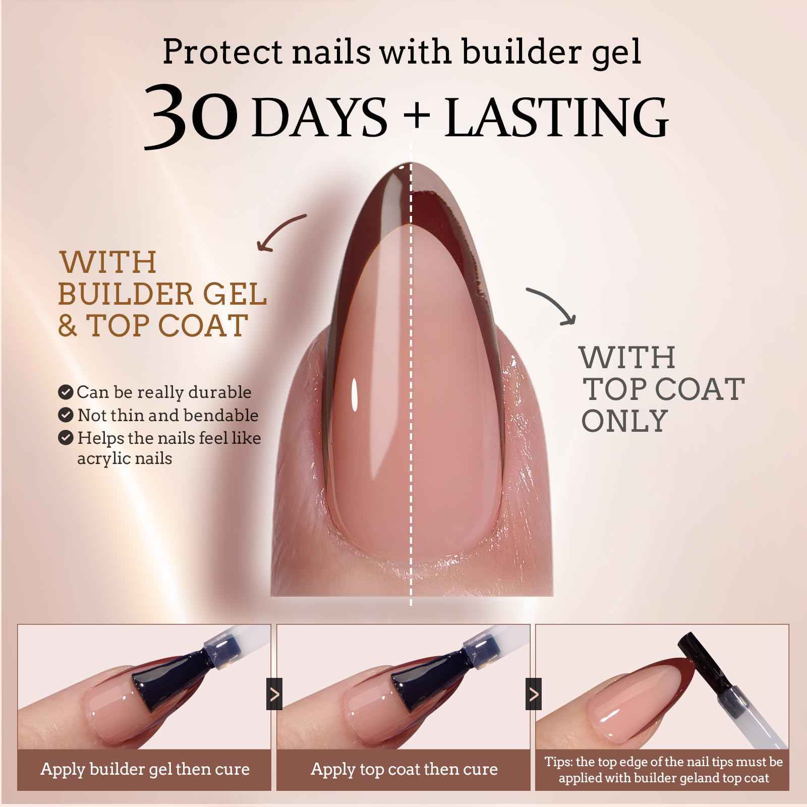 btartboxnails XCOATTIPS French Gel Nails Nail Gel for Nail Tips