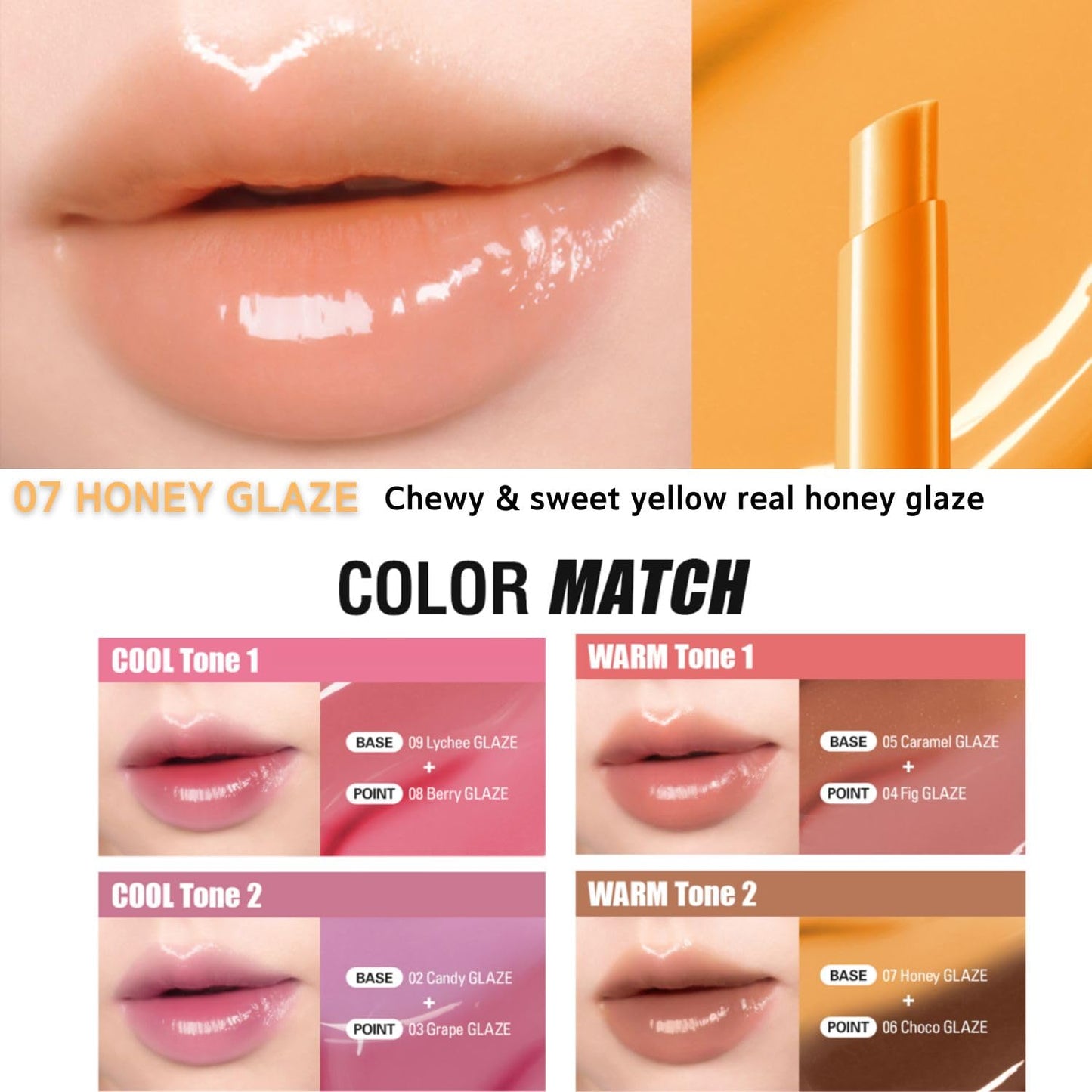 BBIA Over Glaze Stick - Lip Plumping Gloss Melting Balm Lipstick, Intensive Volume Up, High Shine & Glossy, Ultra Watery Moisturizing & Volumizing, Glowy Texture, Korean Lip Makeup (07 HONEY GLAZE)