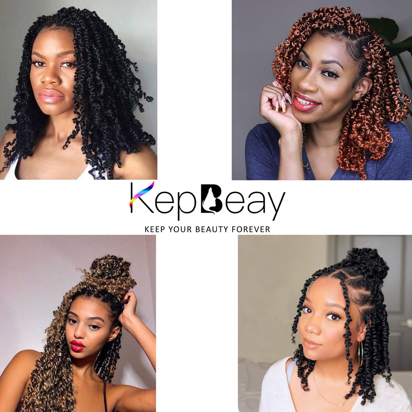 Passion Twist Hair 18Inch 6Packs Water Wave Crochet Hair Copper Red Passion Twists Braiding Hair Long Bohemian Braids Hair Synthetic Extensions (18Inch, 350#)