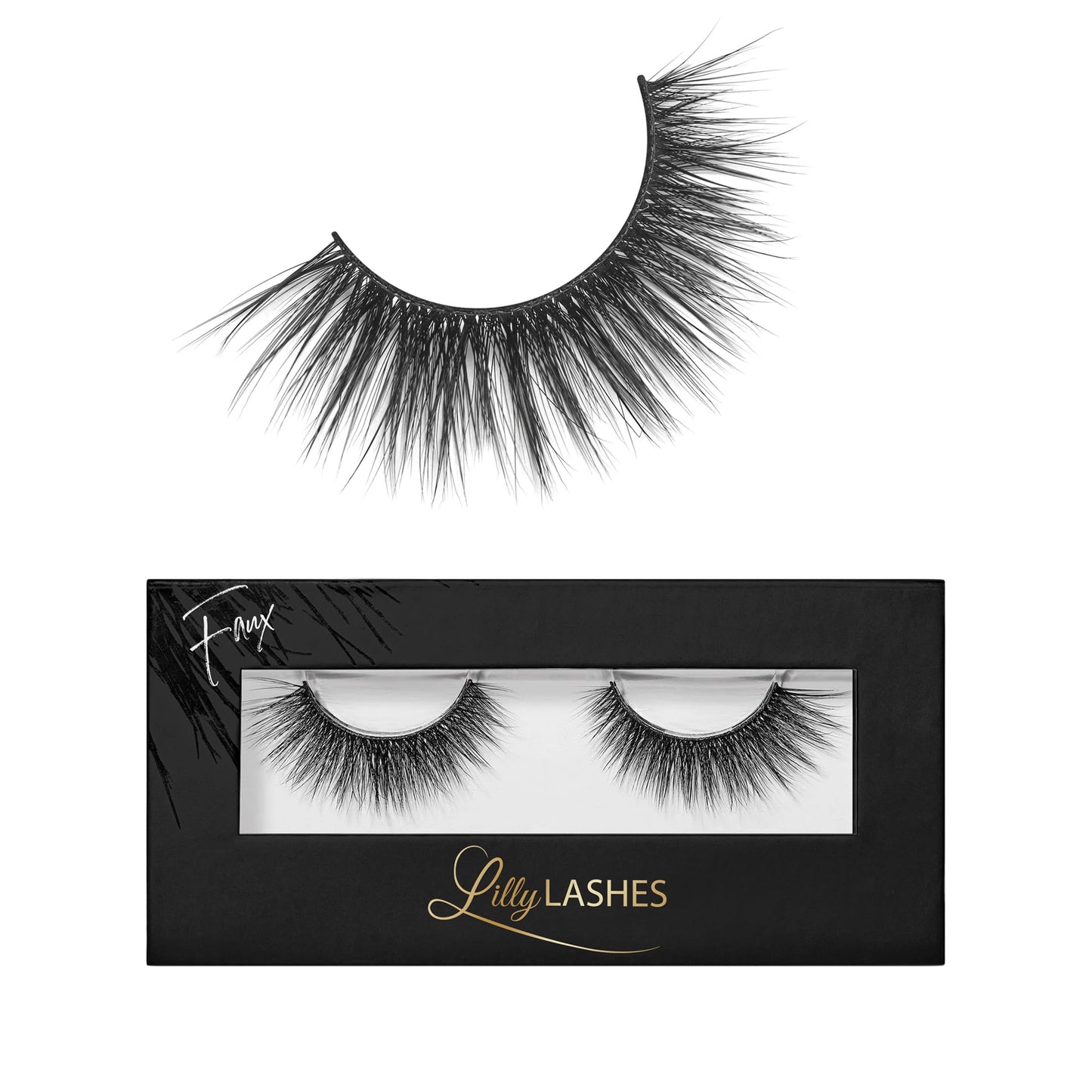 Lilly Lashes 3D NYC Faux Mink Strip Lashes, False Eyelashes Dramatic Look, Reusable False Lashes, Fake Lashes Pack, Lash Strips with Luxury Silk Like Fibers, No Lash Glue Included