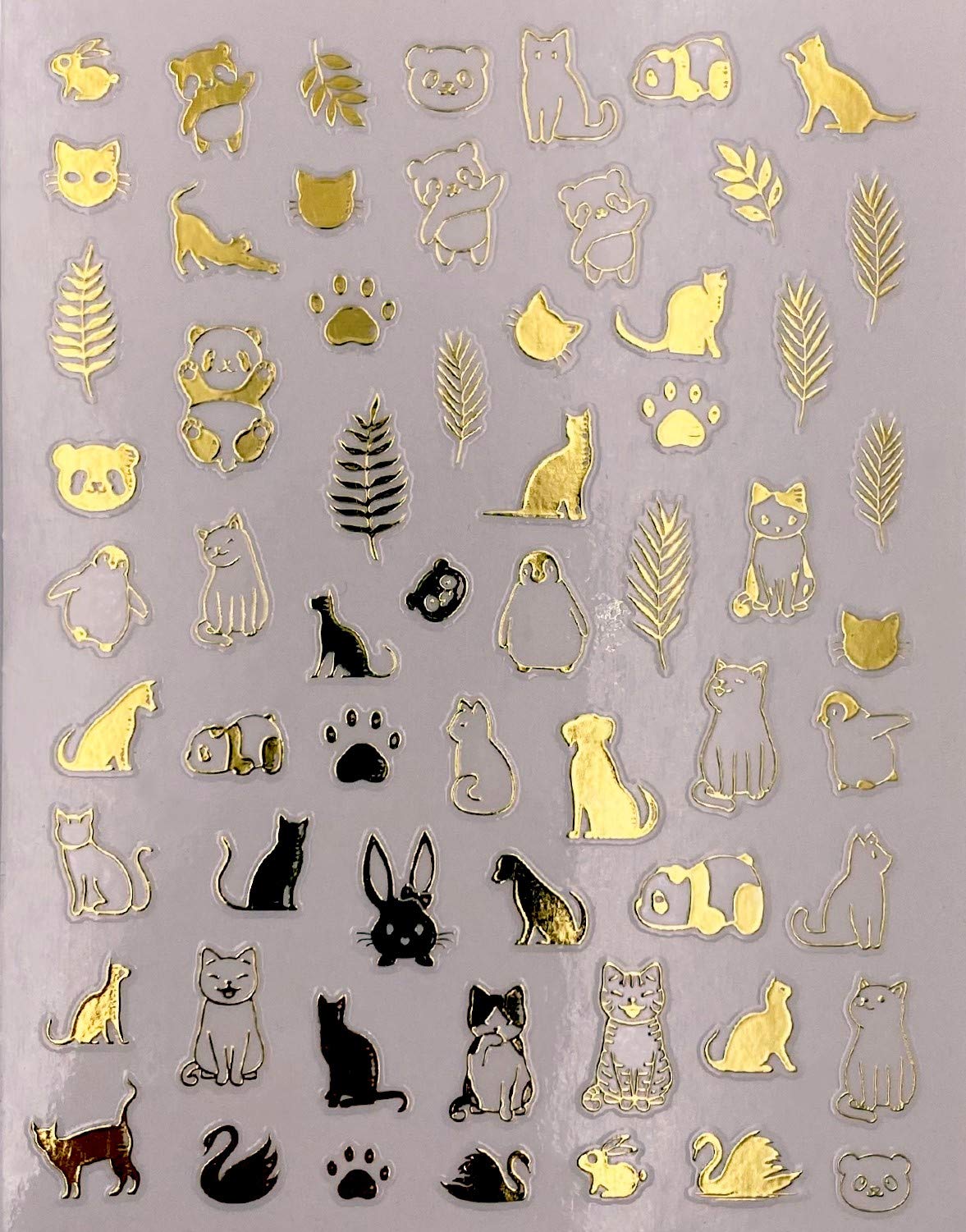 IMPRESSED Authentic 5 Sheets Gold Luxury Nail Art Stickers 500+ Metallic Nail Decals for Fake Acrylic Nail Design Decor Charms for Women (Classy)