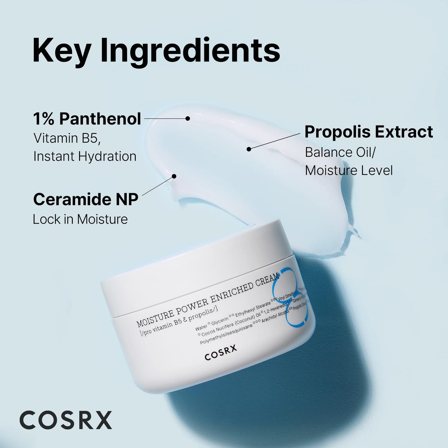 COSRX Hydration Moisturizer, Velvety, Silky Finish, Long Lasting Hydration, 50ml/1.69 fl.oz