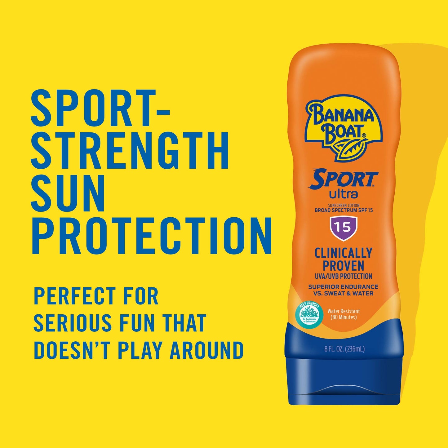 Banana Boat Sport Ultra SPF 15 & SPF 30 Sunscreen Lotion Twin Pack, 8oz each