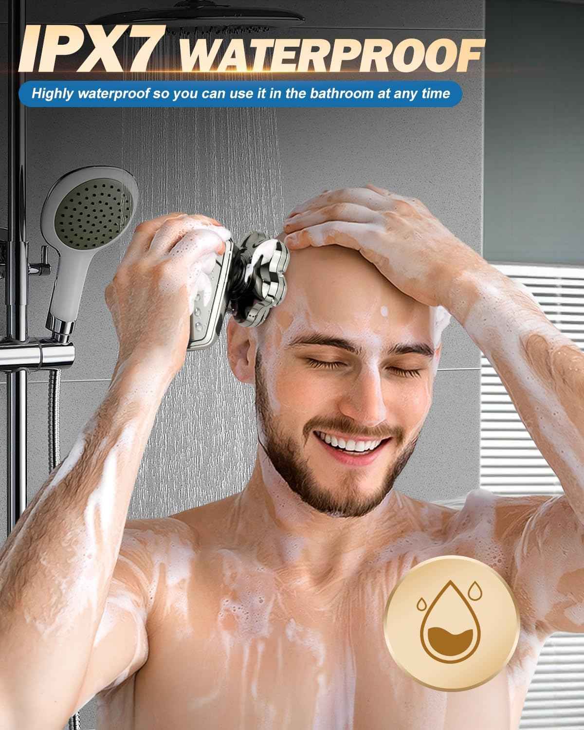 Voph Head Shavers for Bald Men, Electric Detachable Head Shaver for Male, Waterproof Wet Dry Body Bald Head Shaver, Rechargable Rotary Shavers/Razor for Husband Father Gifts Stocking Stuffers