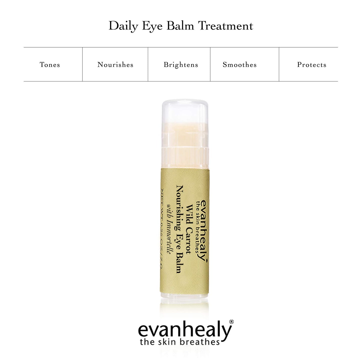 evanhealy Wild Carrot Nourishing Eye Balm | Traveling Moisturizer Stick | Hydrate & Brighten Eyes, Face, & Body