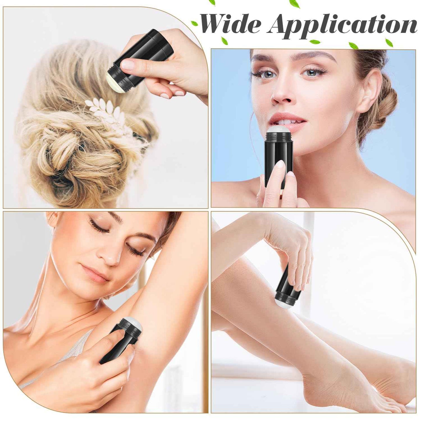 10 Pieces 30ml/1oz Black Deodorant Containers Plastic Bottom Filling Stick Deodorant Bottle Refillable Lip Balm Tube for Lipstick Crayon Chapstick DIY Cosmetic