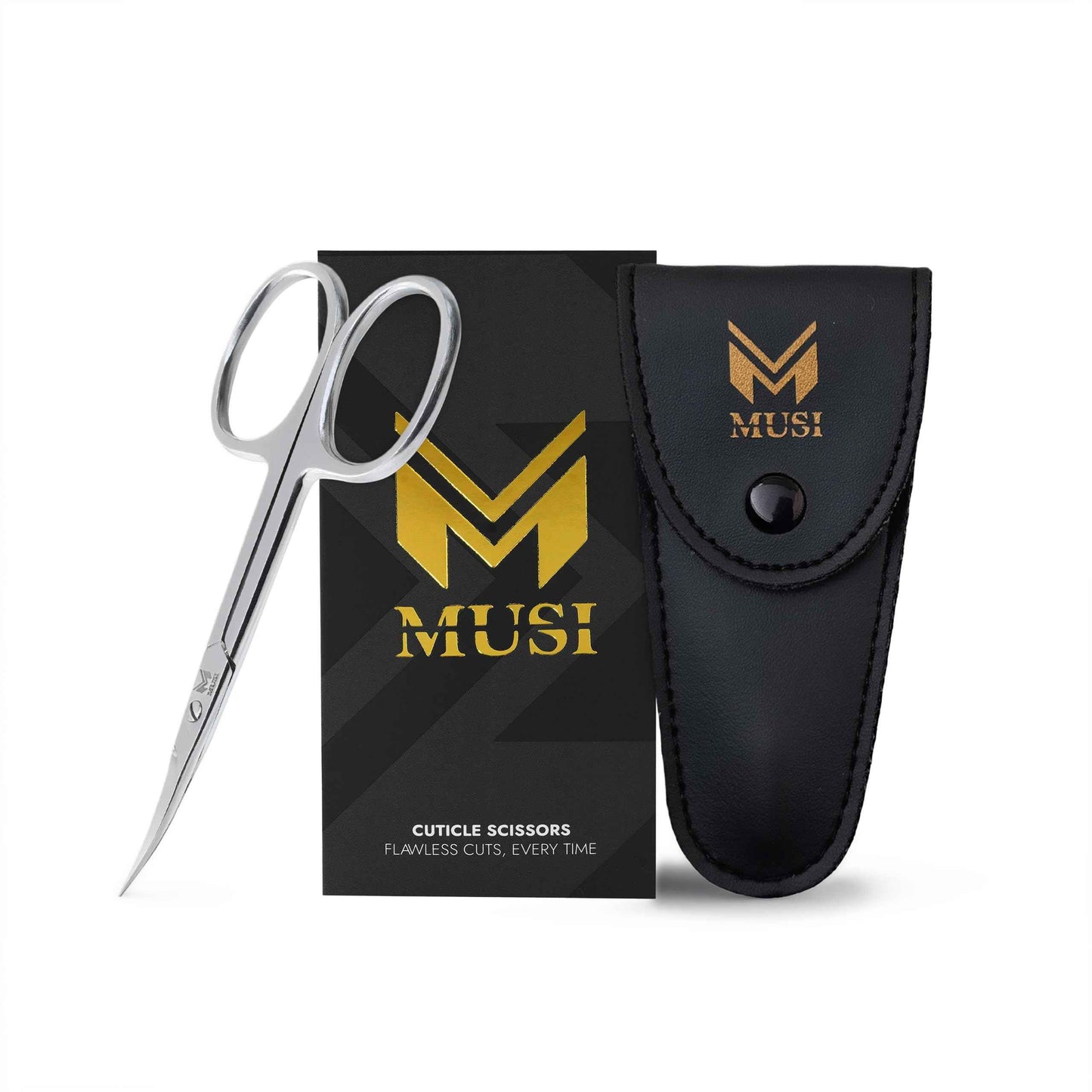 Cuticle Scissors Extra Fine Curved - 3.5” Stainless Steel Grooming Nail Scissors for Women and Men - Small Manicure Beauty Scissors for Toenails, Fingernails, Eyebrows, Facial Hair, Cuticles, Dry Skin