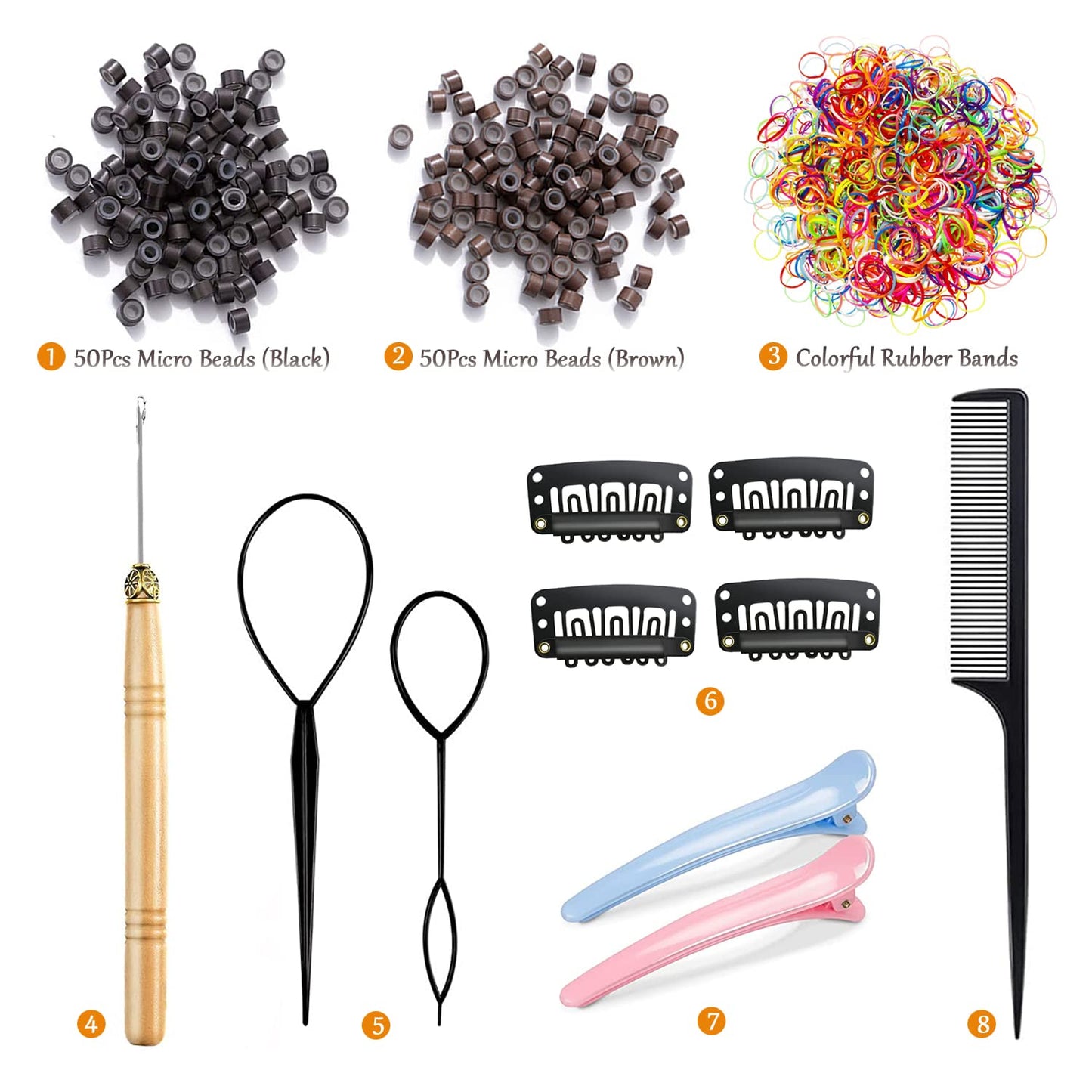 Hair Tinsel Kit Sparkling Tinsel Hair Extensions With Tools 48Inches 1200 Strands Fairy Hair Tinsel Heat Resistant Glitter Hair Extensions Shiny Hair Tensile Accessories for Women Girls Kids (Rainbow)