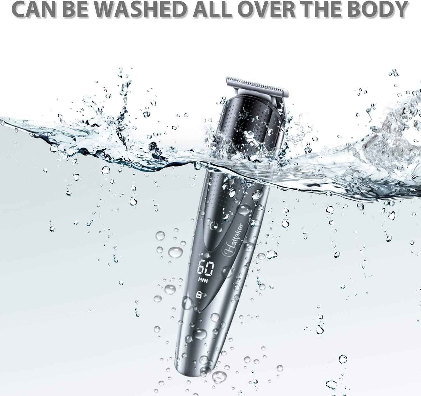 Hatteker Mens Beard Trimmer Grooming kit Hair Trimmer Mustache Trimmer Body Groomer for Nose Ear Facial Hair Cordless Waterproof 5 in 1