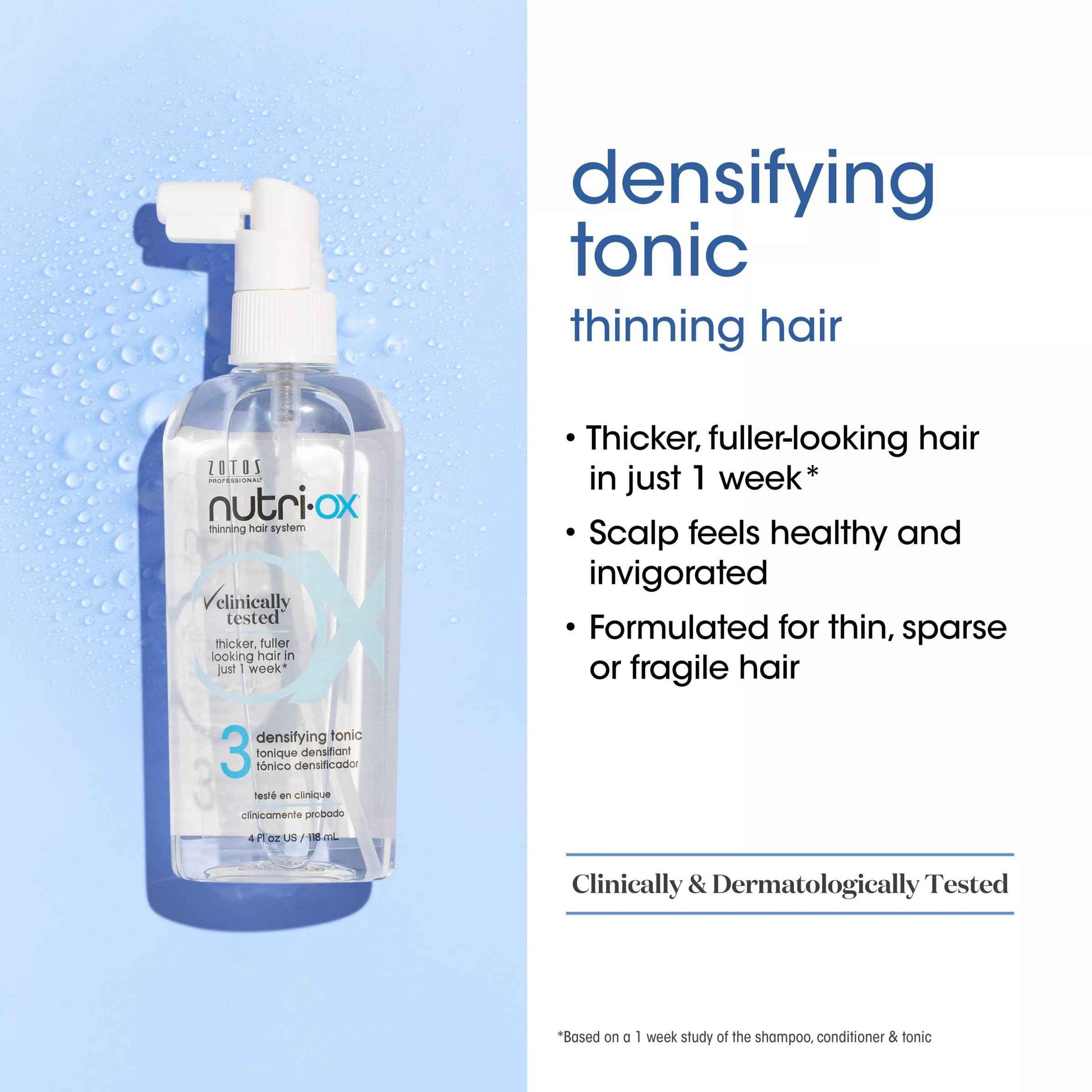 NUTRI-OX Starter Kit for Thinning Hair | Thicker, Fuller-Looking Hair | Peppermint | Clinically & Dermatologically Tested | 30 Day Supply