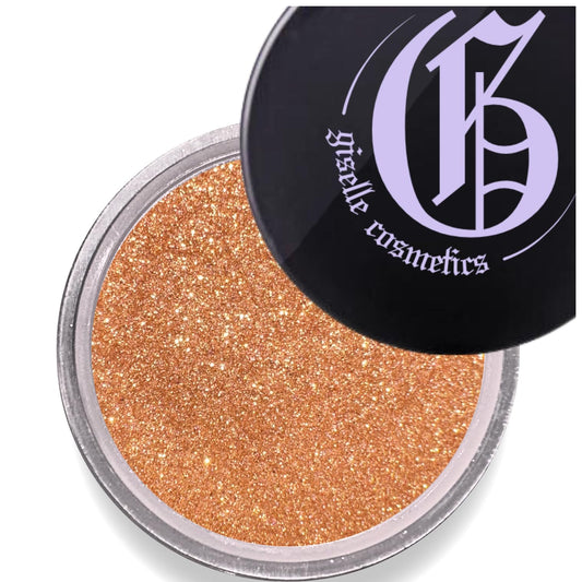 Giselle Cosmetics Bronze Star Organic Eye Shadow: High Pigment, Talc-Free Mineral Eyeshadow Palette Makeup with Matte, Shimmer, and Glitter Effects, Loose Powder for Smokey and Natural Looks