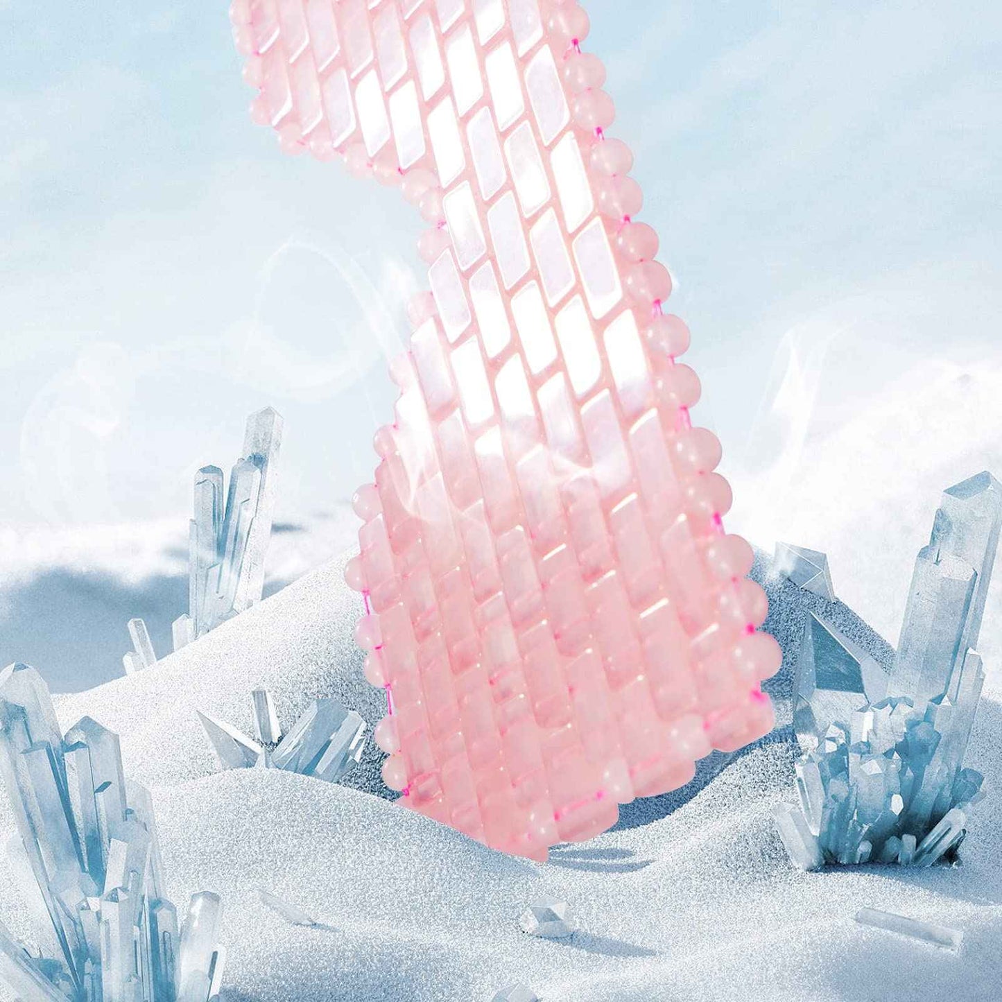 gemshan Jade Eye Mask, Rose Quartz Facial Mask Gemstone Cooling Reduce Eye Puffy Mask Anti Aging Therapy Hot or Cold Using