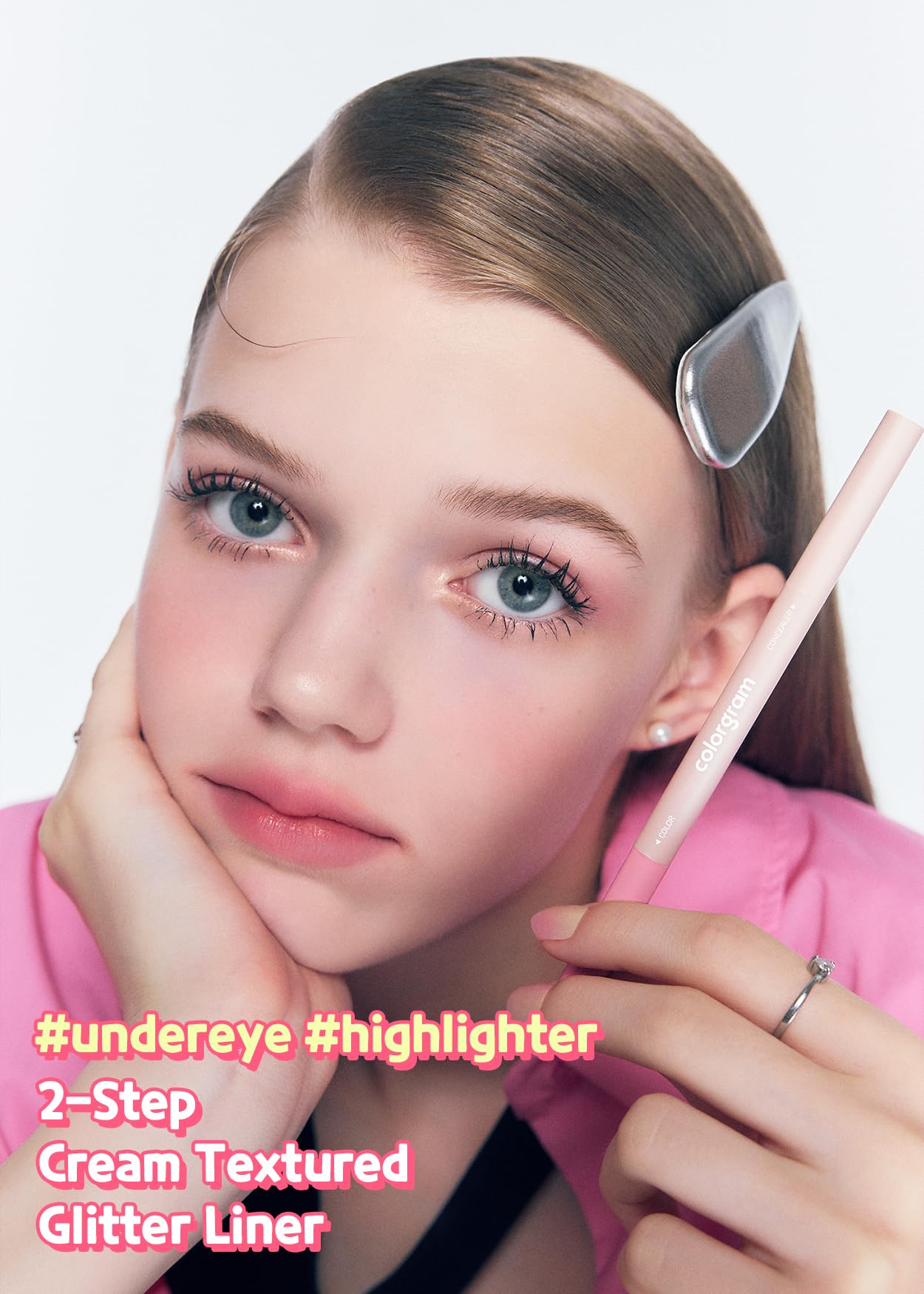 COLORGRAM Under Eye Highlighter Stick 03 Real Tone | Silky-Smooth Long-Lasting Highlighter & Contouring Stick for Smudge-Proof, Shining Daily Makeup | K-Beauty Face Highlighters & Luminizers