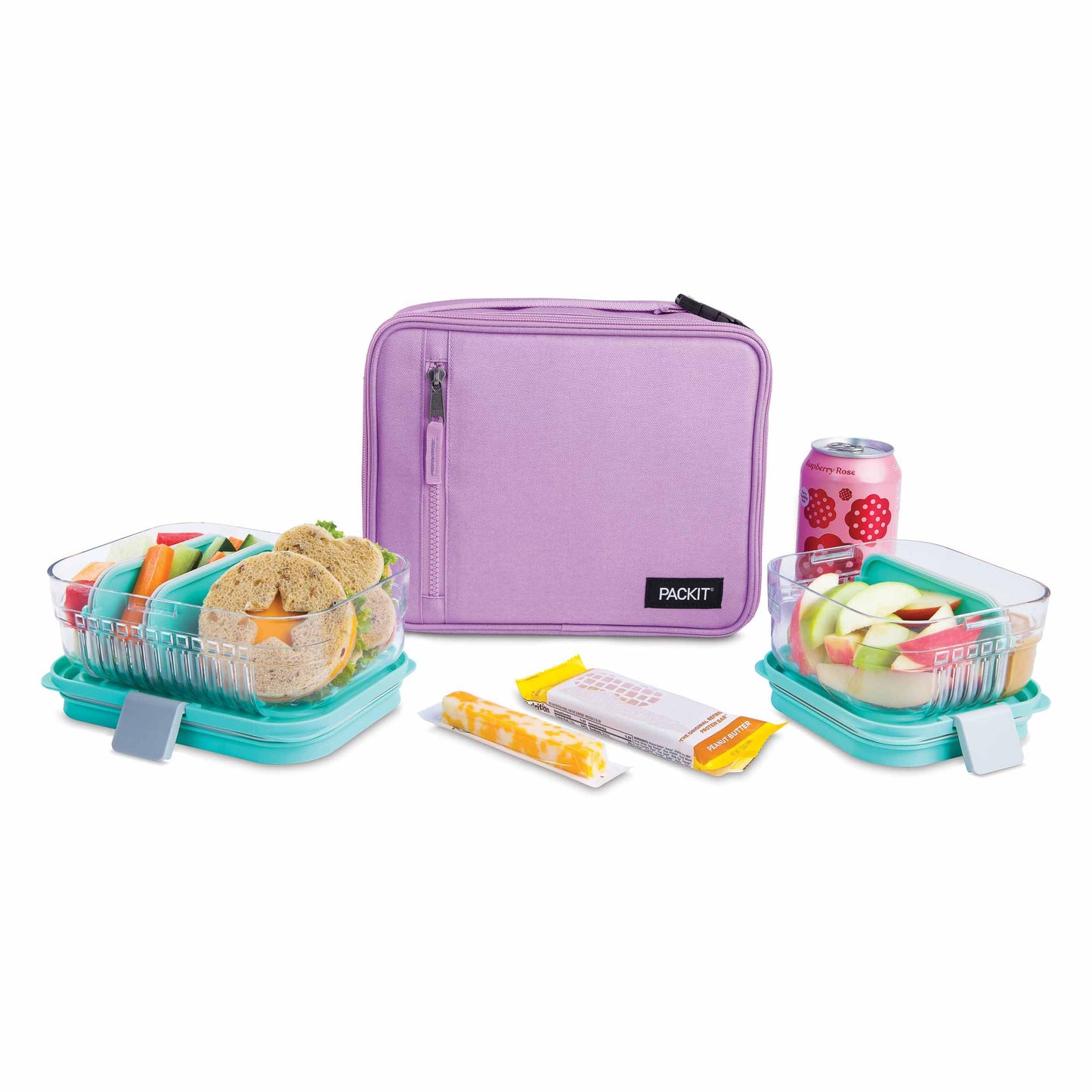 PackIt Freezable Classic Lunch Box, Lavender, Built with ECOFREEZE Technology, Fully Freezable, Collapsible, Reusable, With Zip Front Pocket and Buckle Handle, Designed for Fresh Lunch On the Go