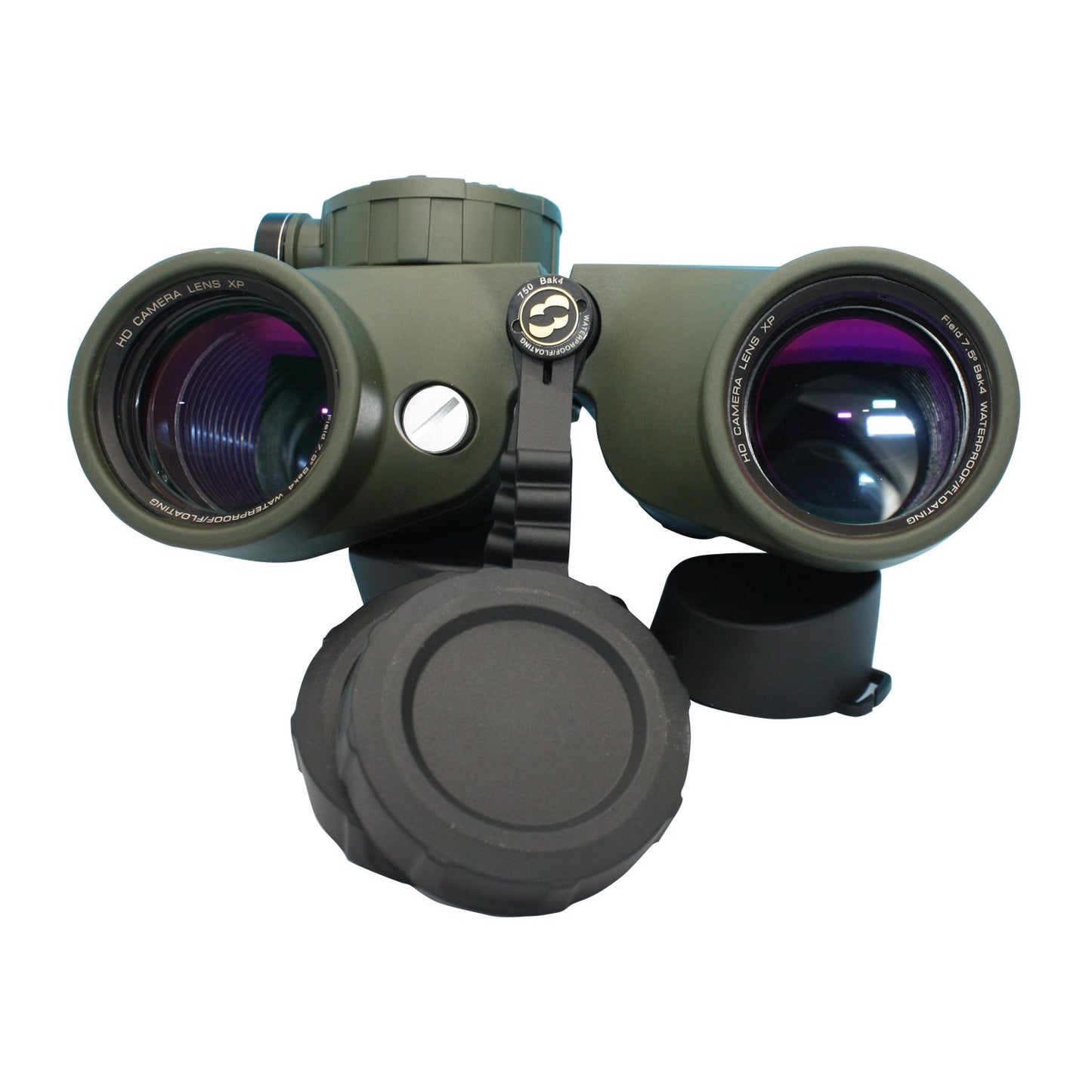 Hooway 7x50 HD Waterproof Military Marine Binoculars w/Internal Rangefinder & Compass for,Bird Watching,Boating and More(Army Green)