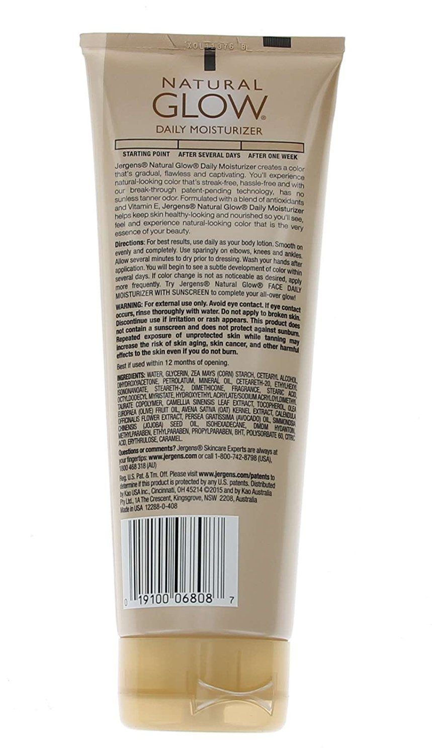 Jergens Natural Glow Daily Moisturizer, Fair to Medium 7.50 oz ( Pack of 3)