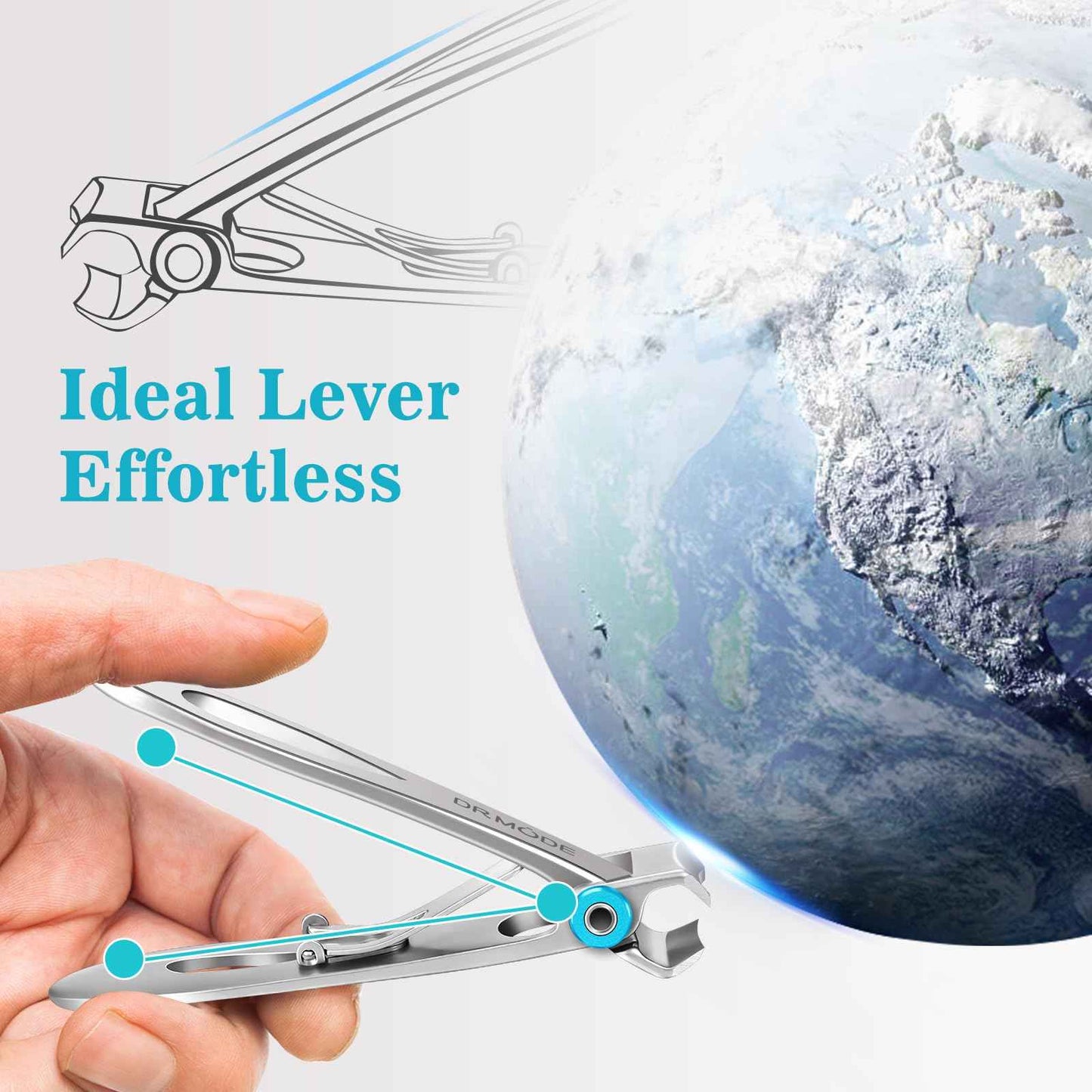 Toenail Clippers for Seniors Thick Toenails, Heavy Duty Wide Opening Toe Nail Clippers for Men Thick Ingrown Nails, Large 360 Degree Rotary Anti-Splash Finger Nail Clippers Adult with Catcher