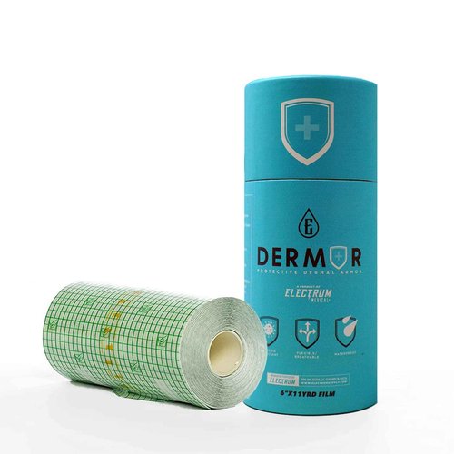 Electrum DERMOR Protective Dermal Armor Tattoo Aftercare Bandage Roll - Waterproof Transparent Film Latex Free Adhesive Bandage / 6 x11 YD, Up to 100 Applications,DERMOR6X11