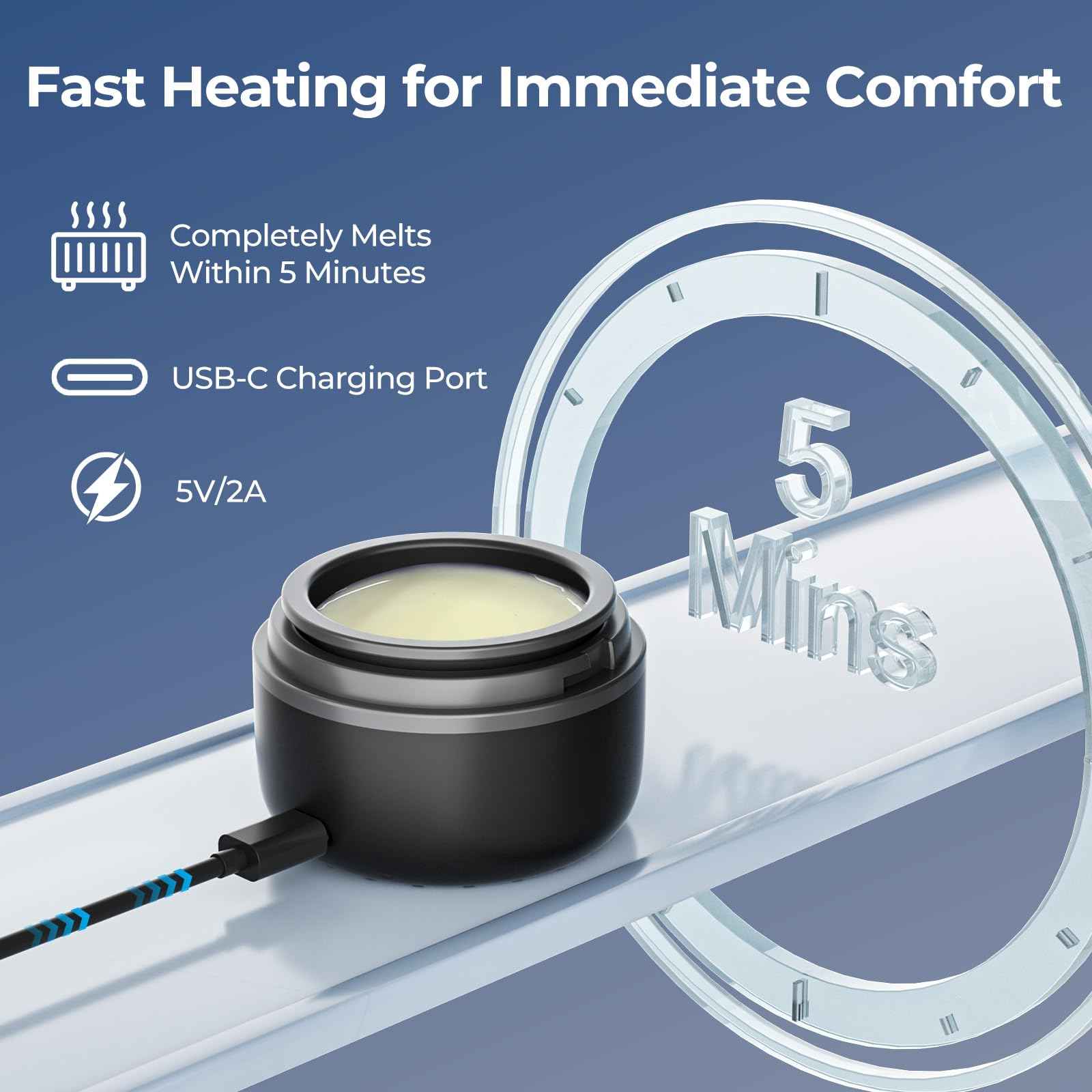 SUERBEATY Nose Wax Kit Men, Nose Hair Wax Kit with 100 g Nose Wax, Use 20 Times, Nose and Ear Hair Removal Kit For Men, USB Fast Heat, Constant Temperature, Multi-Accessories, Travel Use, Light Black